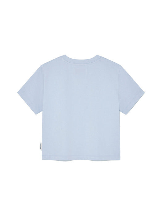 COLOR NAME PRINTING TOP IN LIGHT BLUE