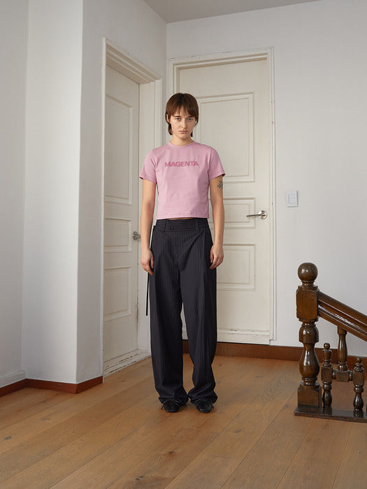 COLOR NAME PRINTING TOP IN PINK