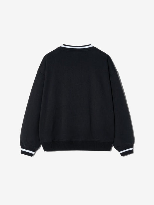 [fila] 헤일리비버 V-neck Sweatshirt_FS2POH2H92F_BLK