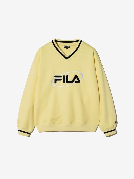 [fila] 헤일리비버 V-neck Sweatshirt_FS2POH2H92F_YLW