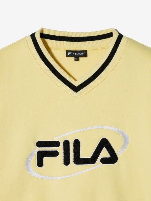 [fila] 헤일리비버 V-neck Sweatshirt_FS2POH2H92F_YLW