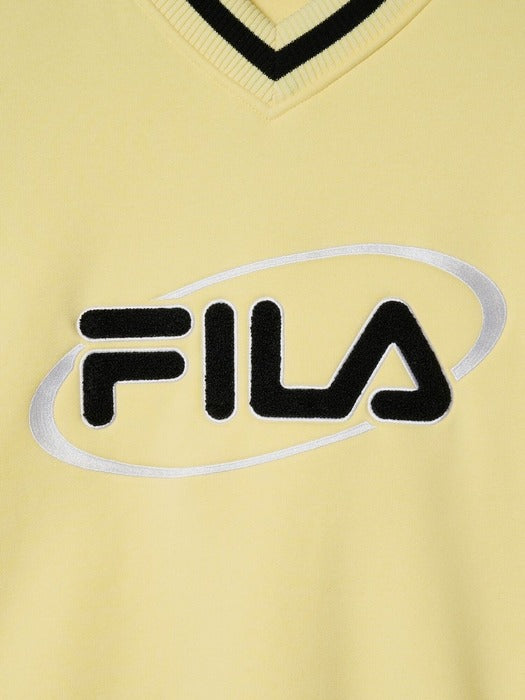 [fila] 헤일리비버 V-neck Sweatshirt_FS2POH2H92F_YLW