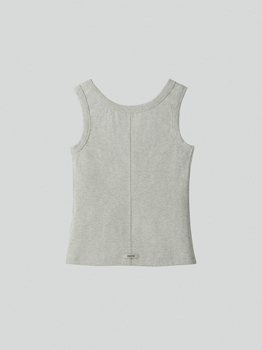 [recto] SCOOP NECK JERSEY TANK TOP (LIGHT GREY)