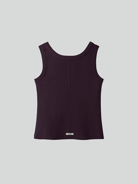 [recto] SCOOP NECK JERSEY TANK TOP (PLUM)