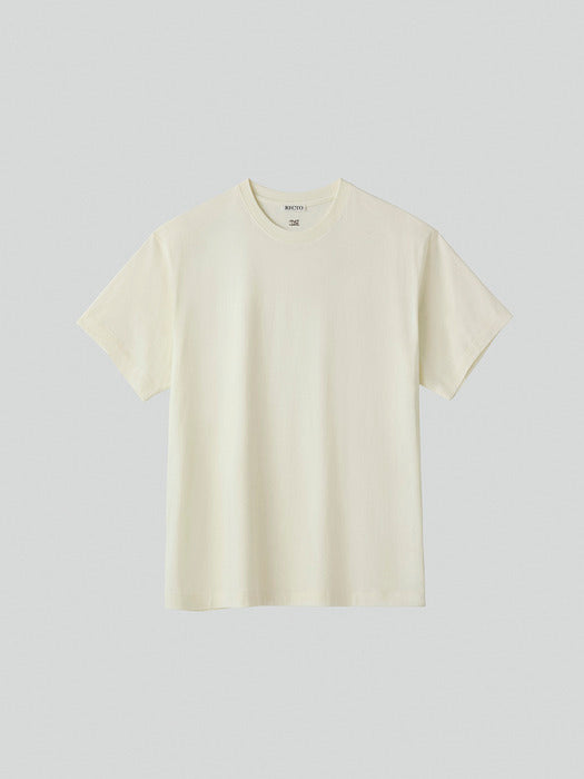 [recto] CASHMERE BLEND LOOSE FIT T-SHIRT (BEAN IVORY)