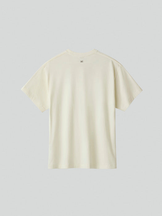 [recto] CASHMERE BLEND LOOSE FIT T-SHIRT (BEAN IVORY)