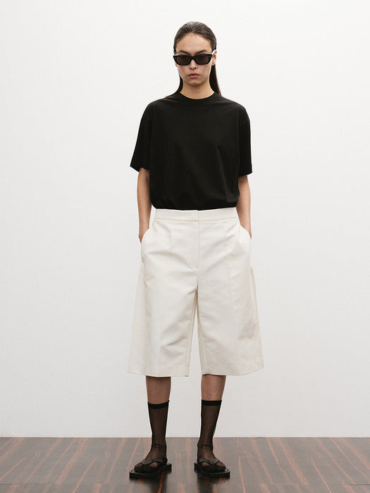 [recto] CASHMERE BLEND LOOSE FIT T-SHIRT (BLACK)