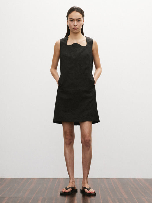 [recto] RC SIGNATURE NYLON DRESS (BLACK)