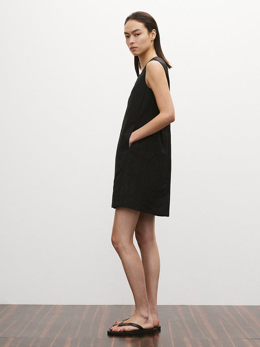 [recto] RC SIGNATURE NYLON DRESS (BLACK)