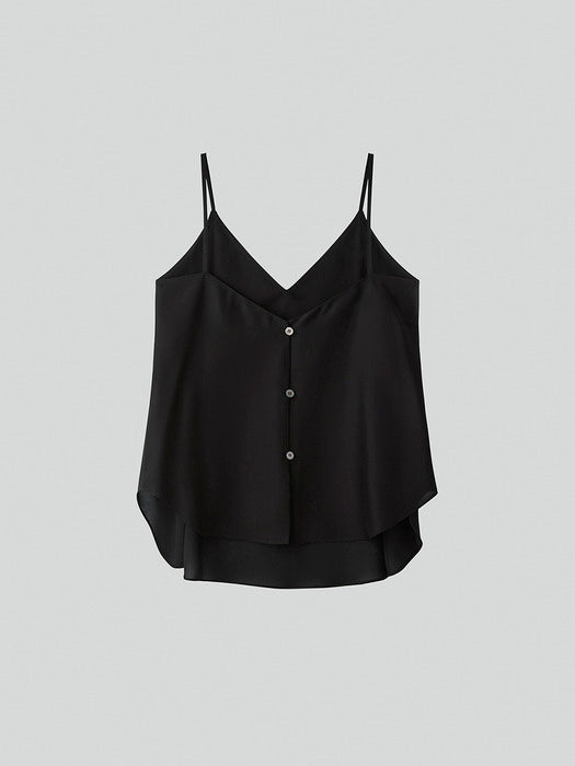 [recto] BACK OPEN CAMISOLE TOP (BLACK)