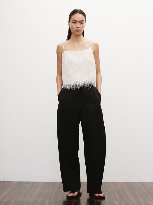 [recto] FRINGE EFFECT CAMISOLE TOP (IVORY)