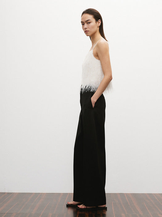 [recto] FRINGE EFFECT CAMISOLE TOP (IVORY)