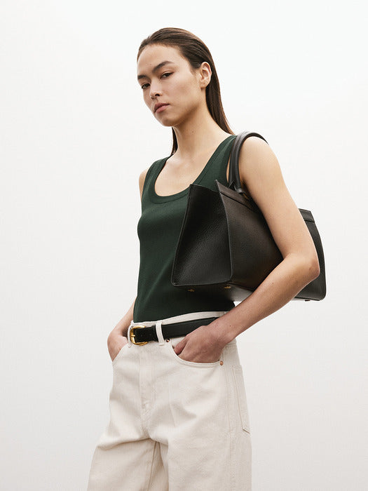 [recto] SIGNATURE ROUND BUCKLE BELT (GOLD)