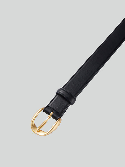[recto] SIGNATURE ROUND BUCKLE BELT (GOLD)