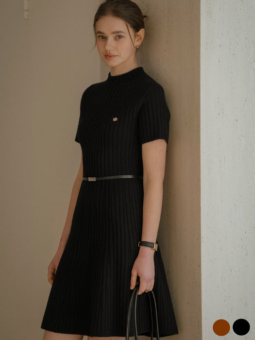 [TILLIDIE] Elegant curve leather belt_[2color]