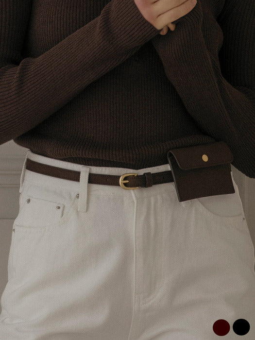 [TILLIDIE] Mini suede belt bag_[2color]