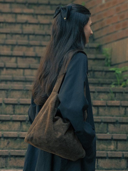 [TILLIDIE] Moon suede shoulder bag_[2color]