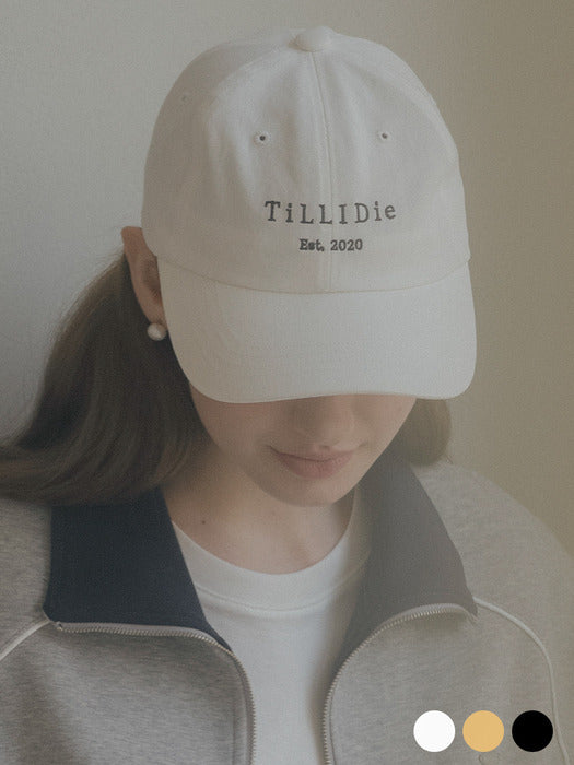 [TILLIDIE] Light simple logo cotton baseball cap_[3color]