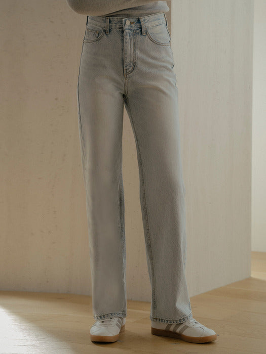 [TILLIDIE] Snow touch denim pants_Light blue