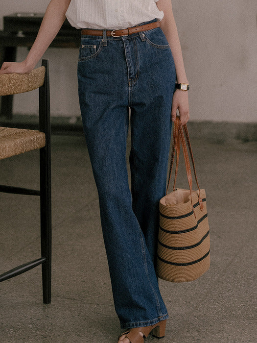Tillidie Classic straight fit denim pants Blue