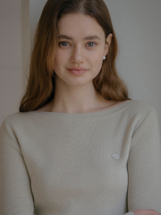 [TILLIDIE] Minimal line slim knit_Mint