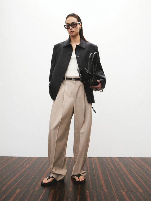 [recto] CLASSIC COLLAR WOOL SINGLE JACKET (VINTAGE NAVY)