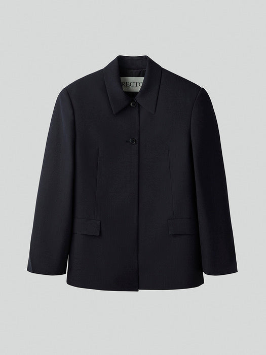 [recto] CLASSIC COLLAR WOOL SINGLE JACKET (VINTAGE NAVY)