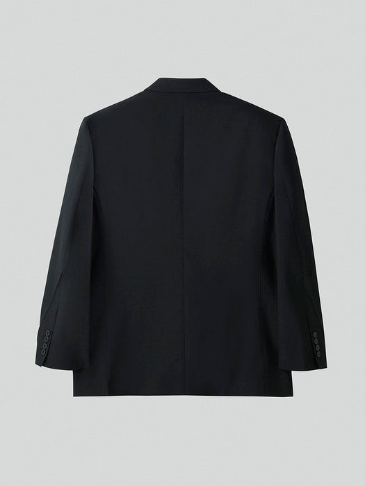 [recto] WOOL BLEND TAILORED DADDY JACKET (BLACK)