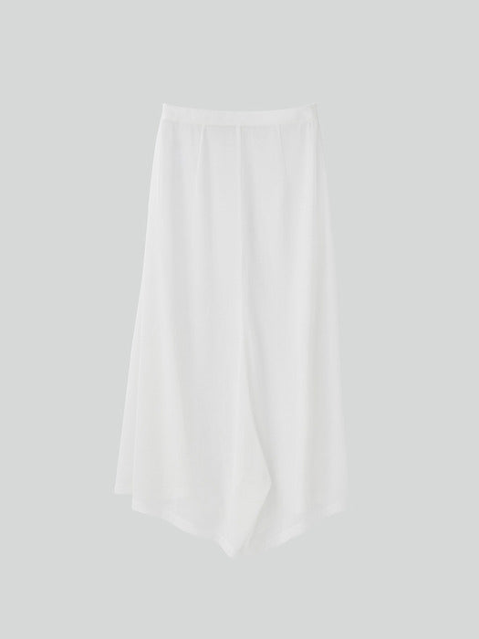 [recto] SHEER JERSEY FLARE SKIRT PANTS (OFF WHITE)