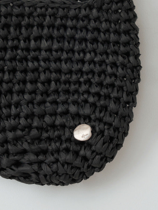 Moia mini handmade knit bag (black)