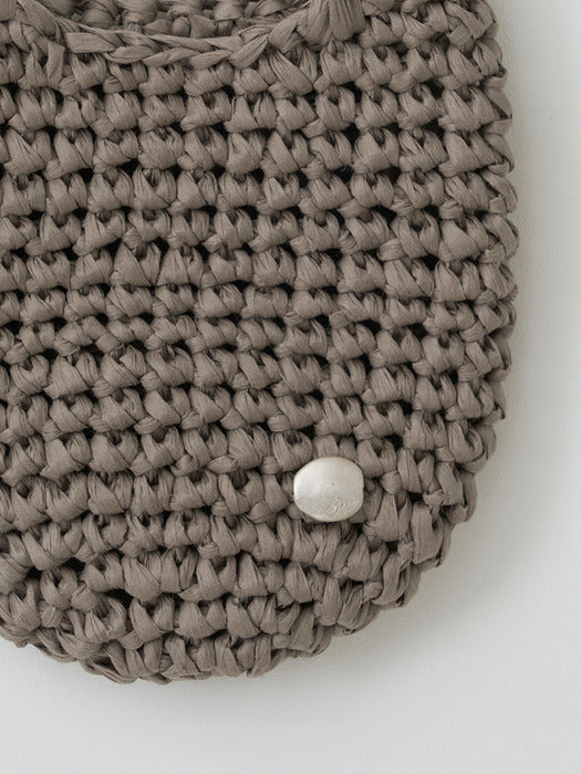 [moia] mini handmade knit bag (sage gray)