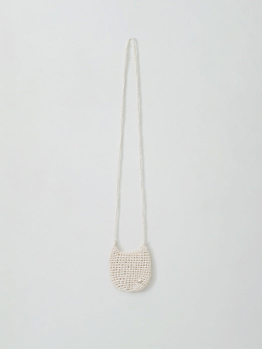 Moia mini handmade knit bag (ivory)