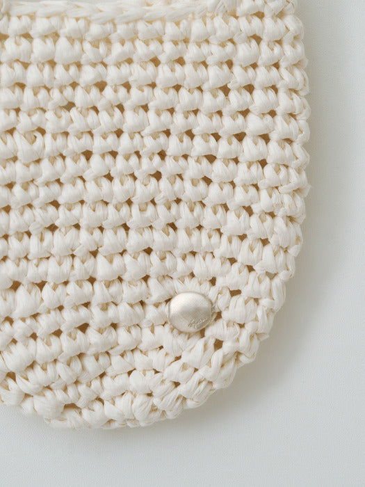 Moia mini handmade knit bag (ivory)