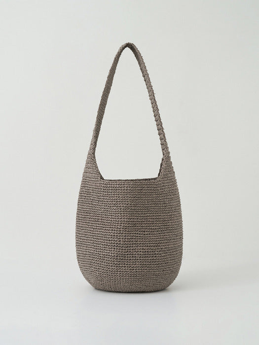 [moia] handmade knit bag (sage gray)