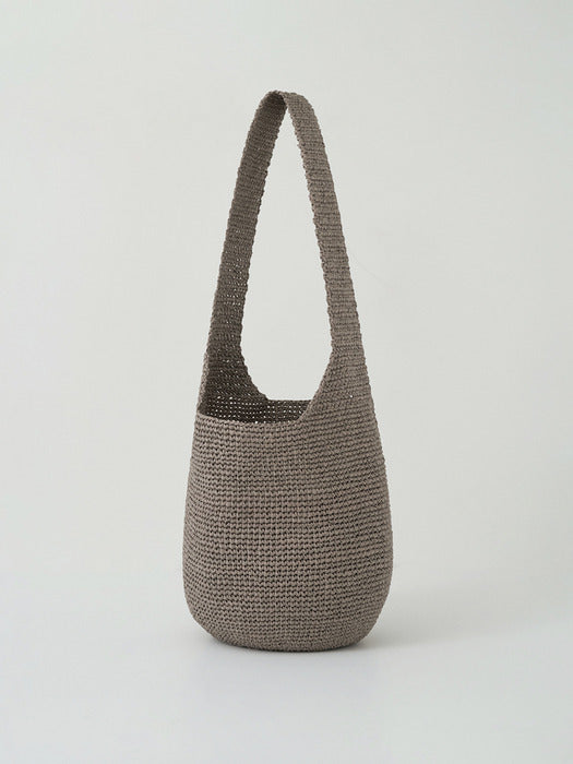 [moia] handmade knit bag (sage gray)