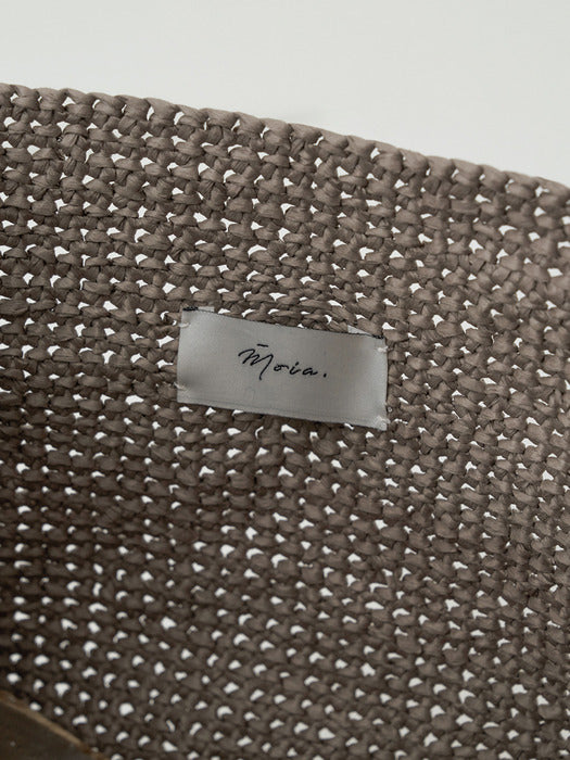 [moia] handmade knit bag (sage gray)