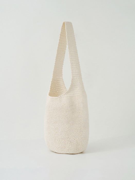 [moia] handmade knit bag (ivory)