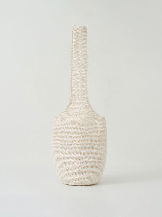 [moia] handmade knit bag (ivory)