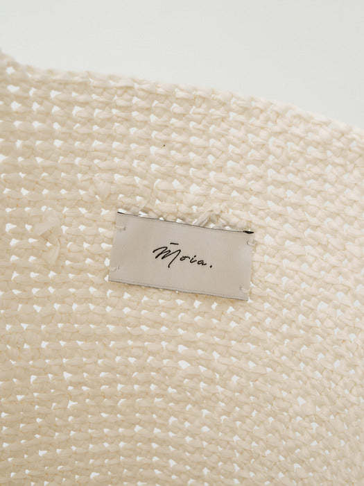 [moia] handmade knit bag (ivory)