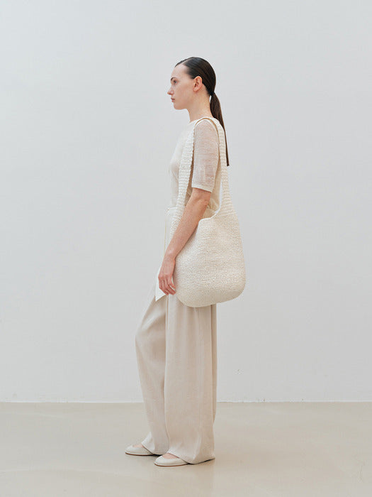 Moia handmade knit bag (ivory)