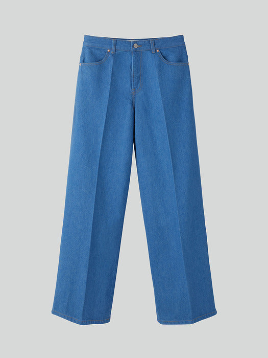 [recto] 70S CLASSIC FLARED DENIM PANTS (DUSTY BLUE)