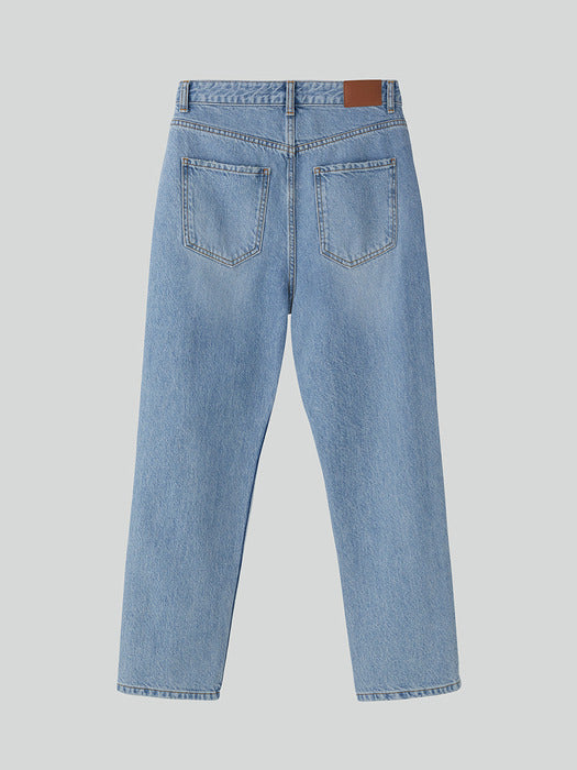 [recto] SLIM FIT CROP DENIM PANTS (LIGHT BLUE)