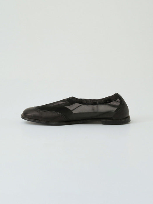 [moia] mesh square flat (black)