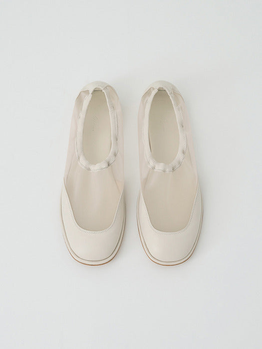 [moia] mesh square flat (ivory)