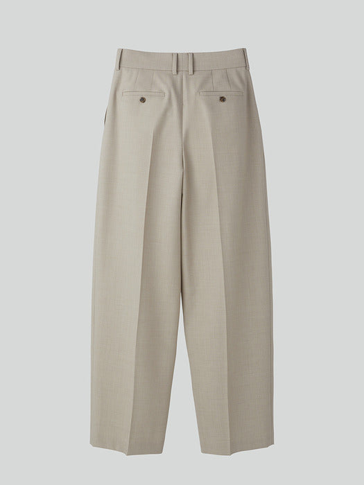 [recto] DOUBLE PLEATED WIDE PANTS (SEPIA BEIGE)