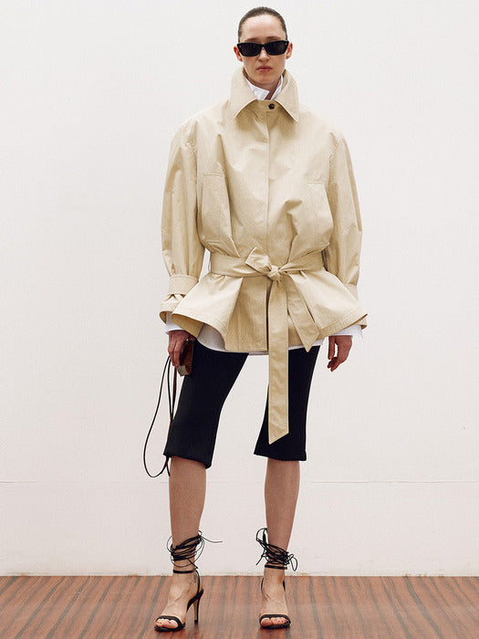 [recto] STRECH MIDI LENGTH FITTED PANTS (BLACK)