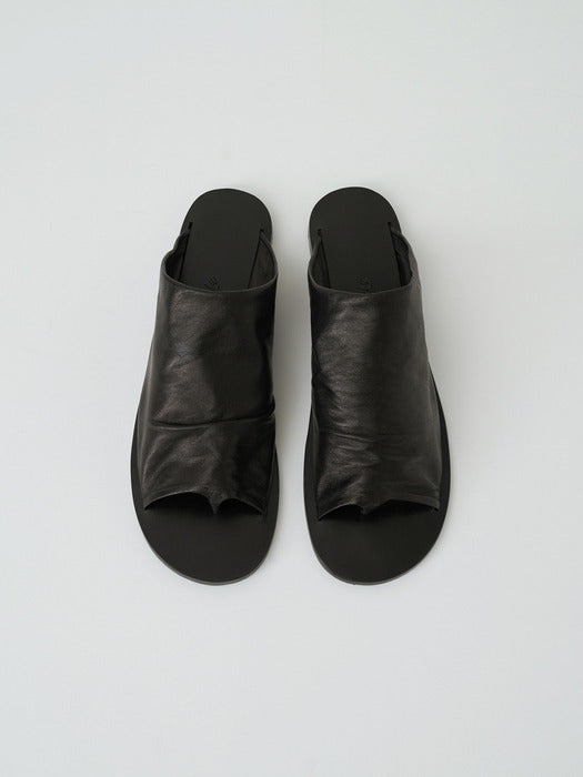 [moia] wrinkle mule (black)
