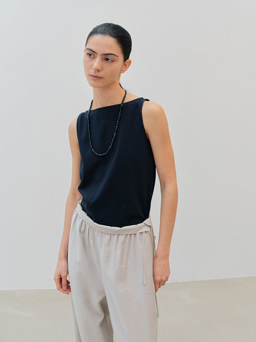 [moia] boat neck t-shirt (navy)