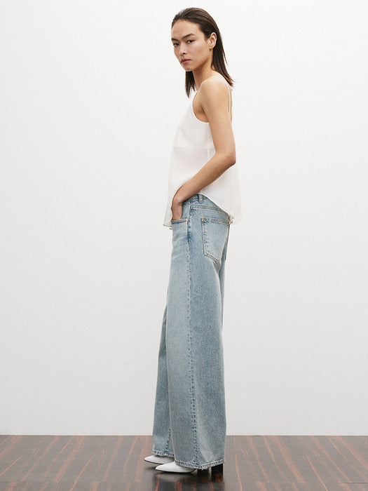 Recto Back Open Camisole Top (Ivory)