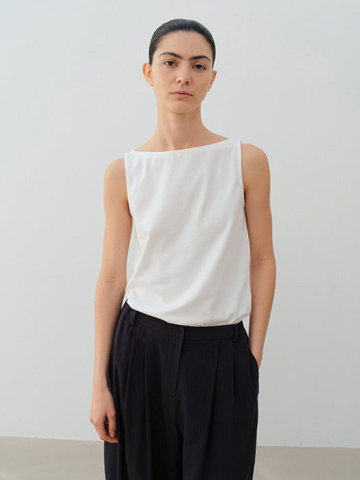 [moia] boat neck t-shirt (white)